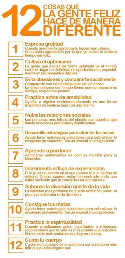 12 cosas que hace la gente feliz